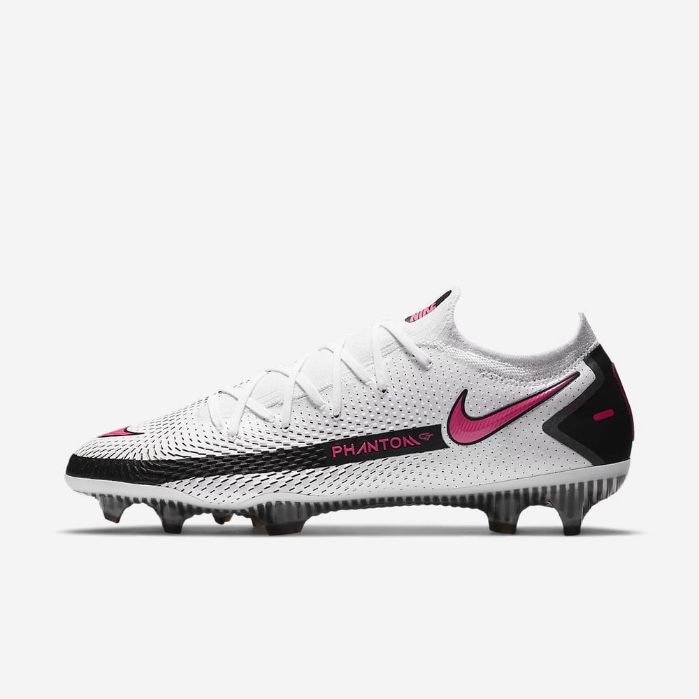 Crampon De Foot Nike Phantom GT Elite FG Blanche 2546-031 White/Black/Pink Blast Femme | QQV-66822118